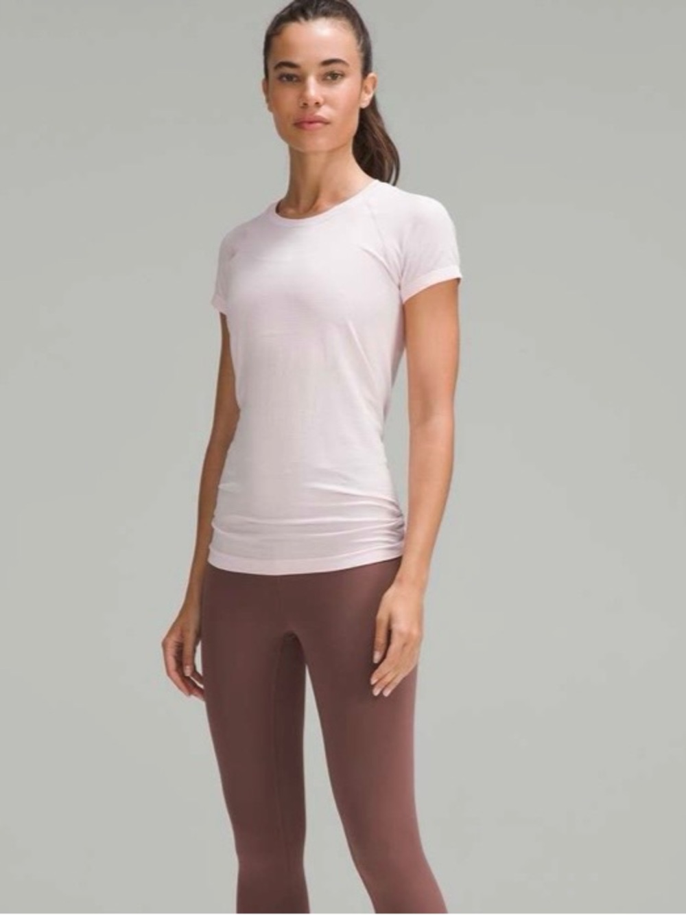 Lululemon Swiftly Tech Shirt Sleeve Shirt 2.0 Sz 14 Meadowsweet Pink